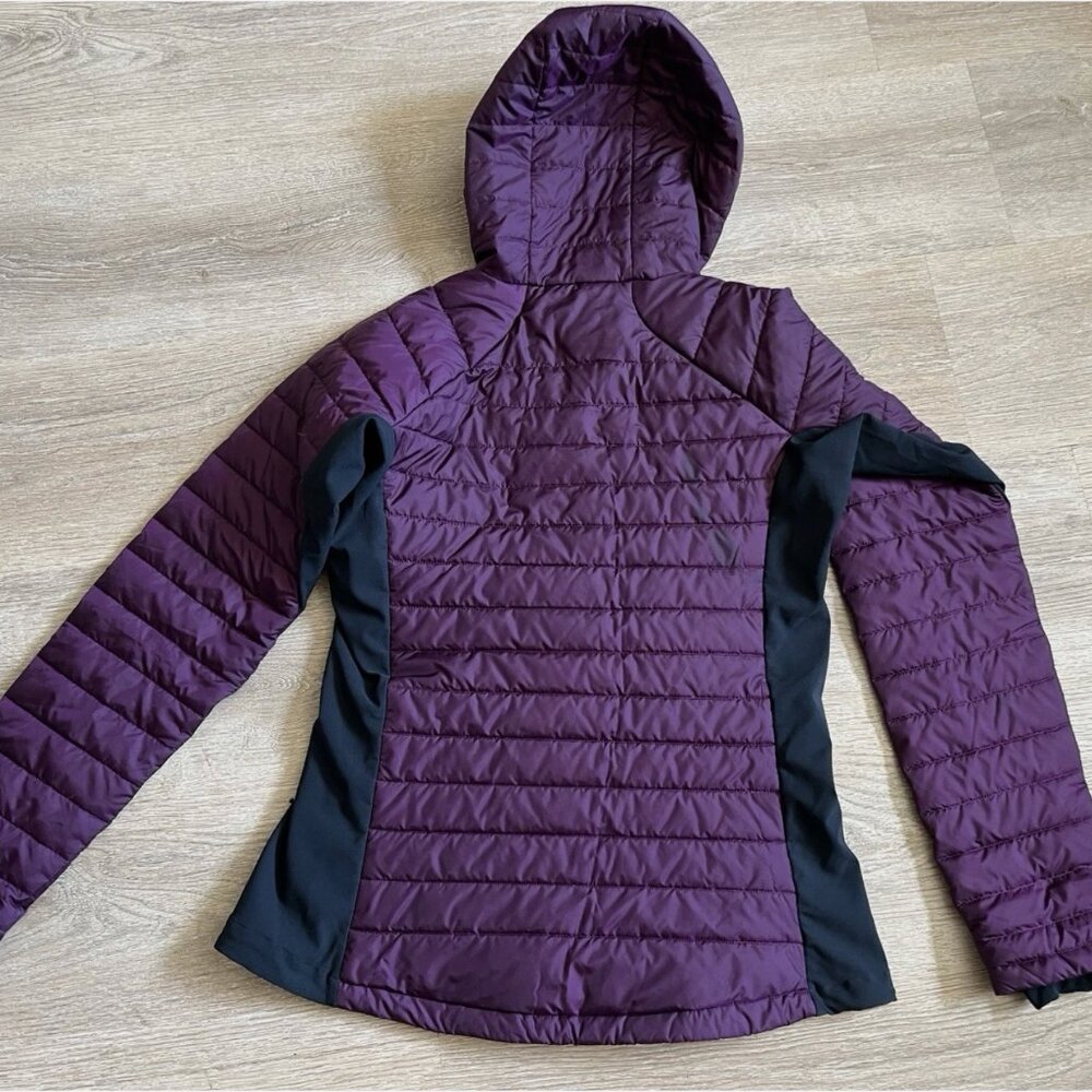 Columbia Jacket Women's Large Purple TurboDown 750TD Omni-Heat Zip Puffer Hooded - Picture 2 of 12